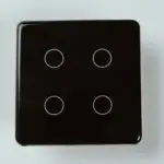 4 Gang Light Switch_Black_Front