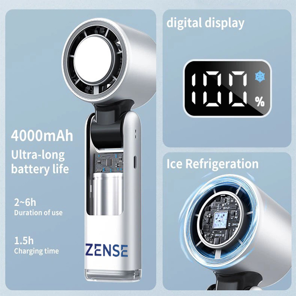 Handheld Multi-functional Ice Fan